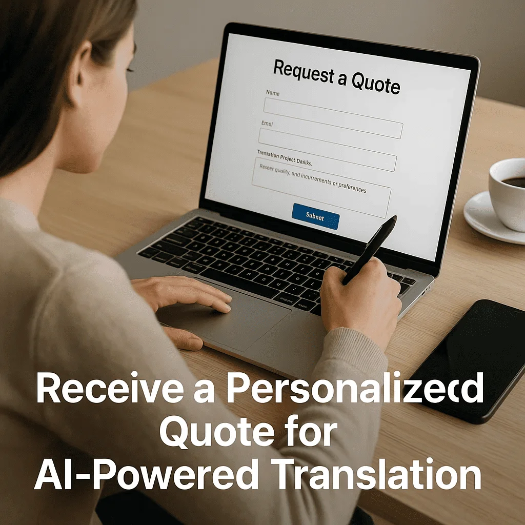 Recibe una cotización personalizada para traducción con IA